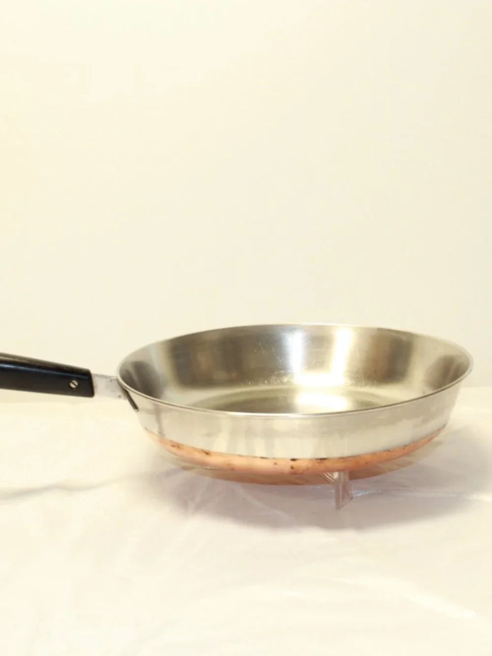 Revere Ware 1801 Copper Bottom 12 In Fry Pan - NO LID - Process Patent 2363973
